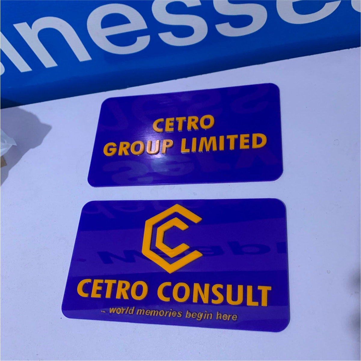 Acrylic logo signage