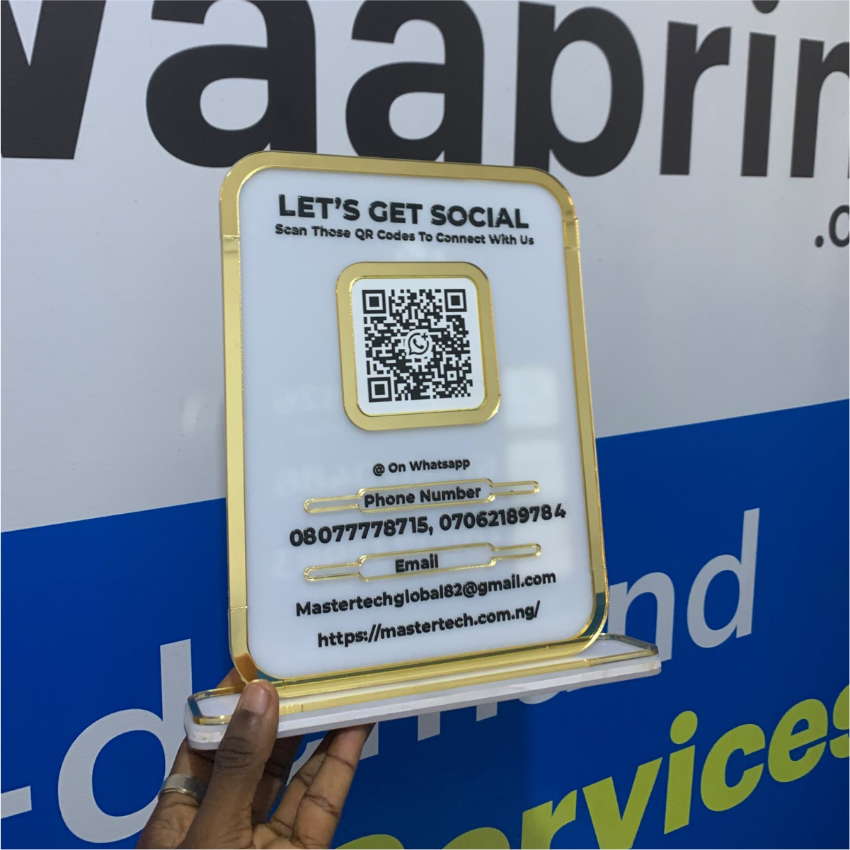 Acrylic 3D signage by Waaprint