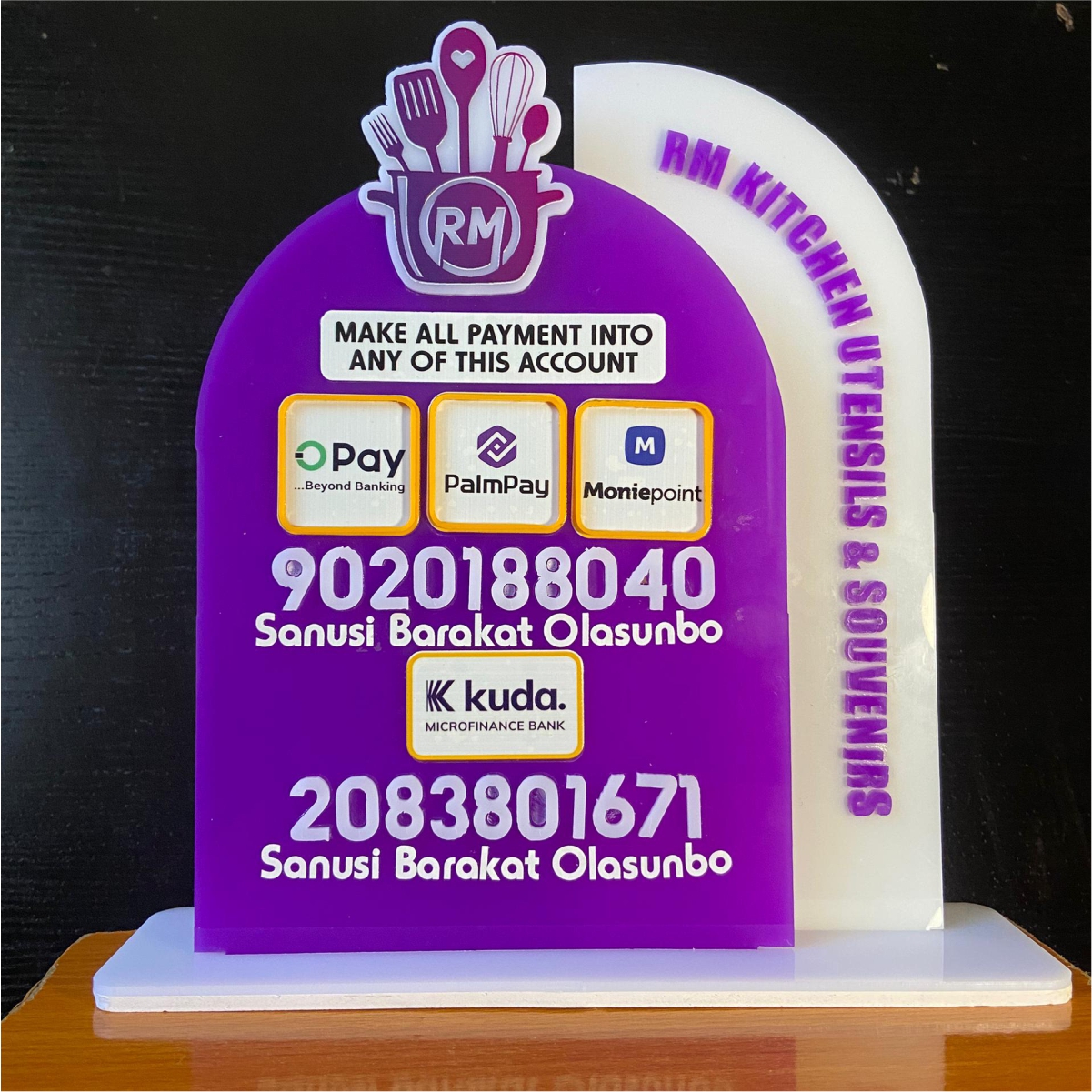 Office acrylic signage