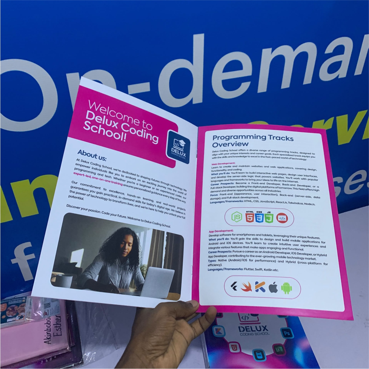 Brochure print finish