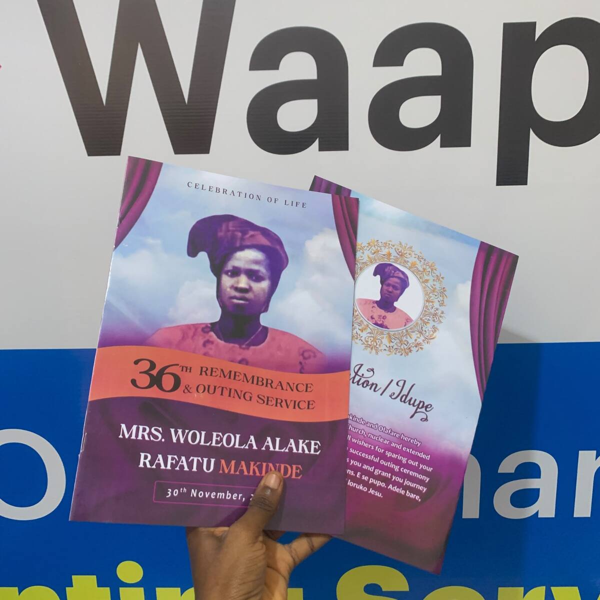 Event programmes printed by Waaprint