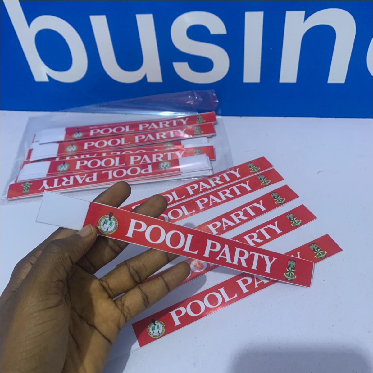 Custom printed event wrist tags