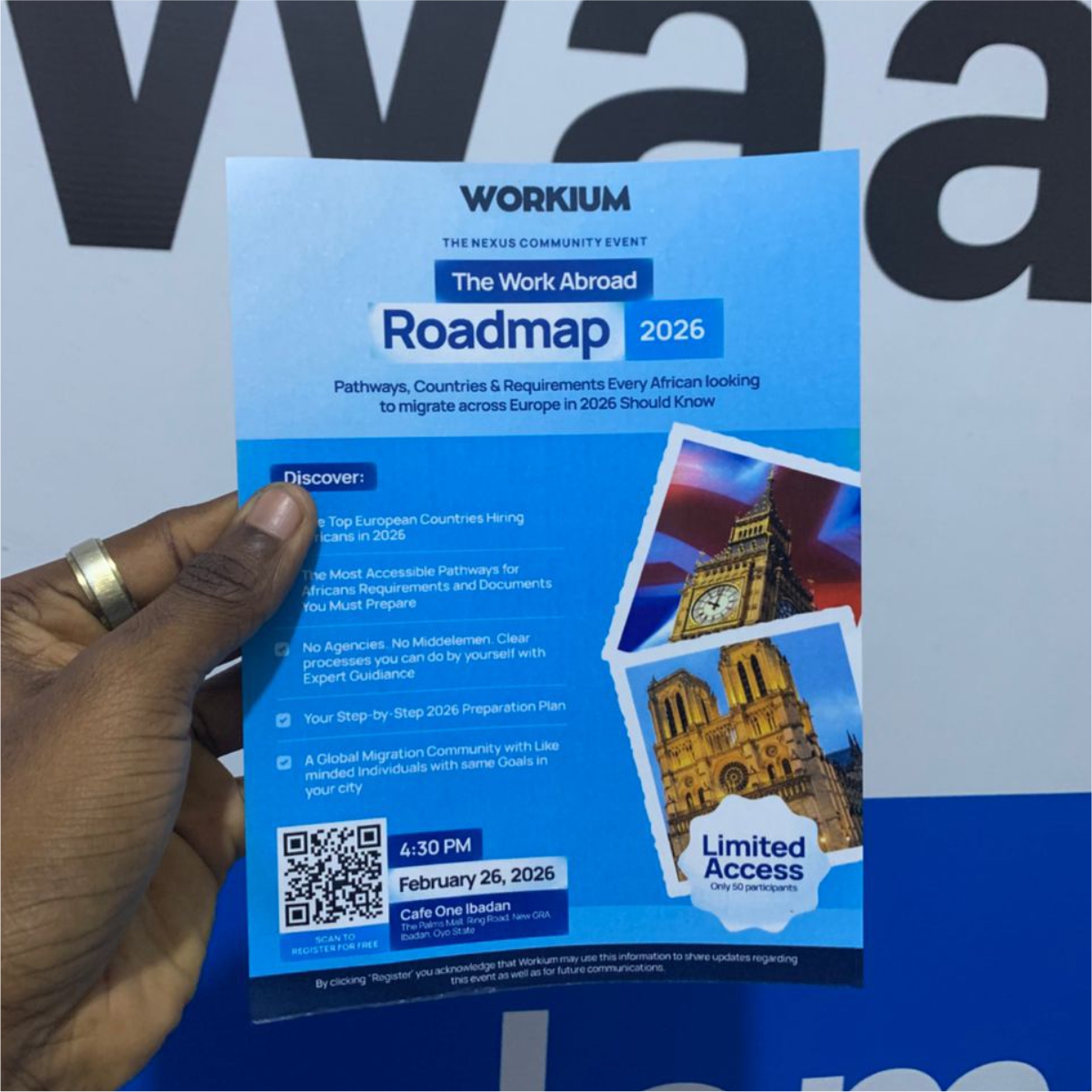 Front and back of Waaprint flyers