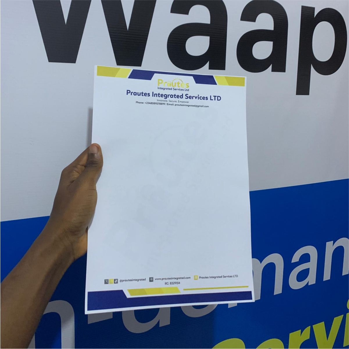 Professional letterhead printing by Waaprint