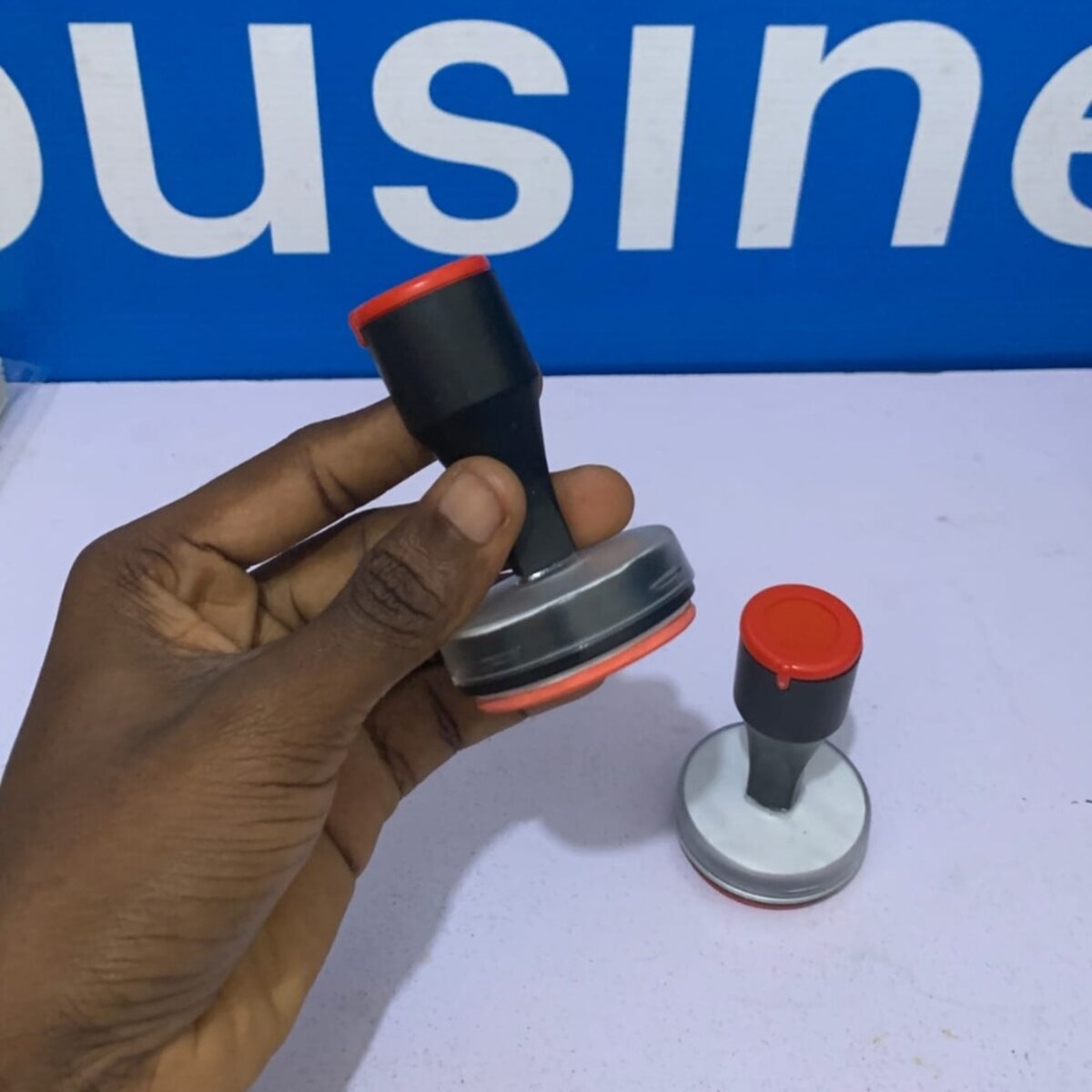 Round custom stamp sample