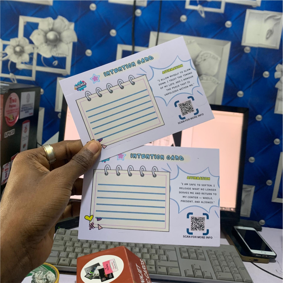 Thank you card print finish