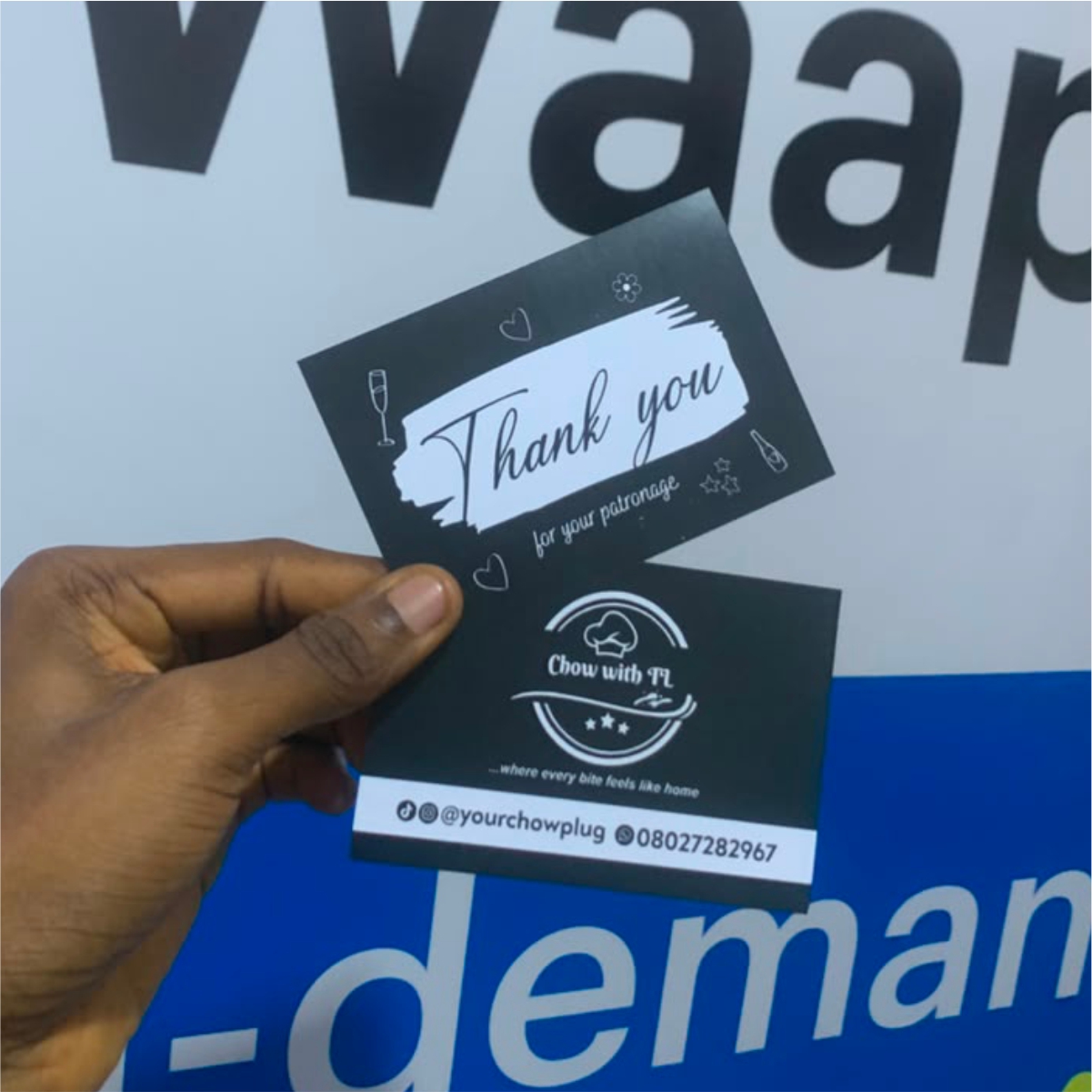 Custom thank you cards printed by Waaprint