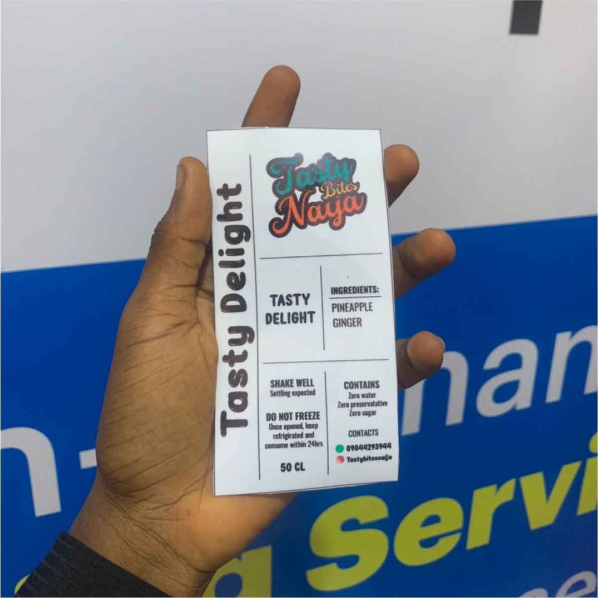 Bottle transparent sticker
