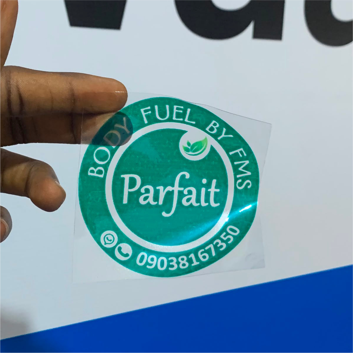 Custom transparent stickers printed by Waaprint