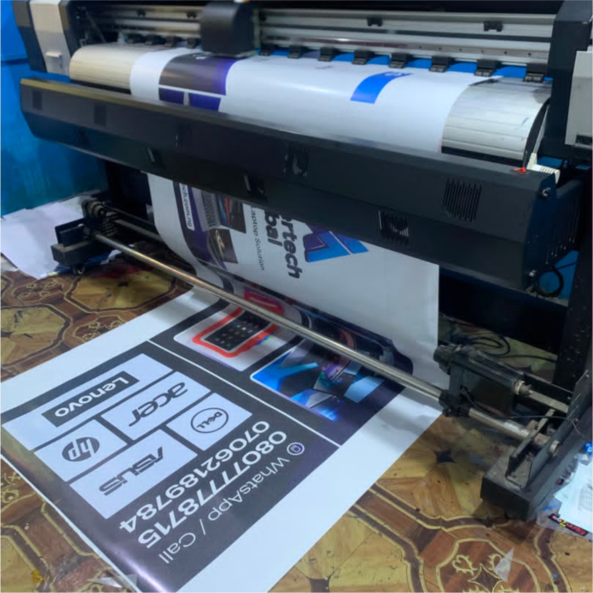 Custom window graphics printed by Waaprint